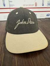 John Deere Vintage Adjustable Hat Baseball Cap Rare Logo Made In USA Tractor