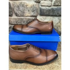 Vince Camuto Mens Ullin Cap Toe Oxford Dress Shoes Saddle Brown VY-ULLIN 10M New