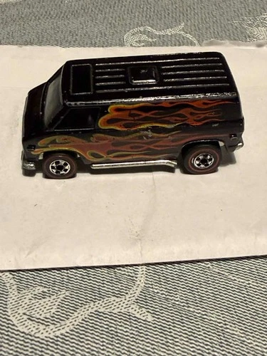 Hot Wheels Redline  Super Van Black W/Flames 1974 Nice💰💰