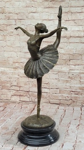 28" Tall Ballet Dancer Statue Bronze Female Sculpture Home Decor Sale deal from eBay