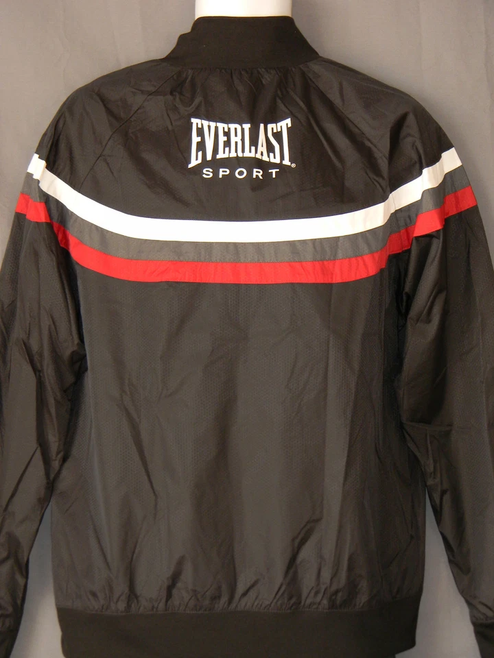 Everlast Jacket Mens XL Black Windbreaker Gym Training NEW Full Zip Boxing Coat - Image 3 of 4