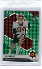 DAX MILNE 2021 MOSAIC GREEN MOSAIC ROOKIE COMMANDERS BYU COUGARS  K3