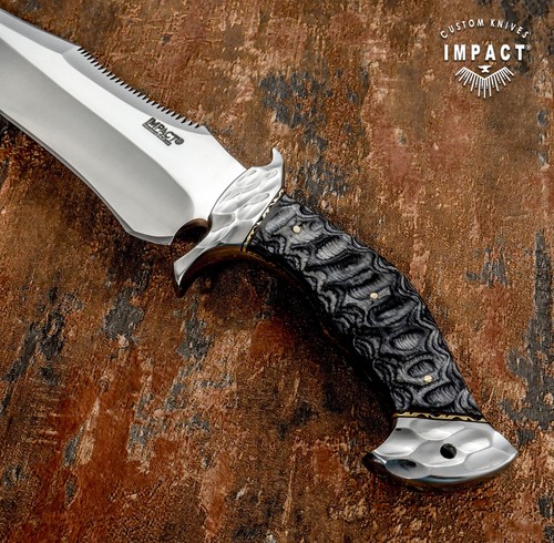 Dragon Scales Impact Cutlery Rare Custom Full Tang Bowie Knife Saw Tooth | D2 - Picture 5 of 14