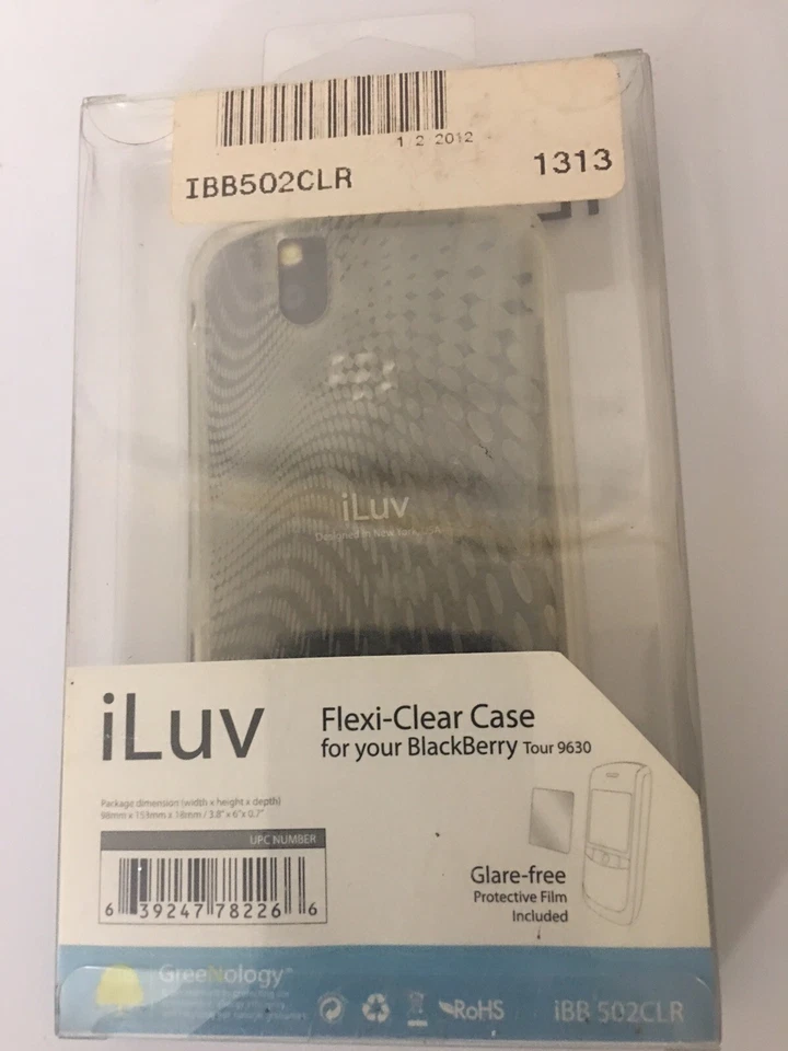 New iLuv Clear Case BlackBerry Flexi-Clear Tour Phone 9630 Bonus Glare IBB402CLR - Image 4 of 4