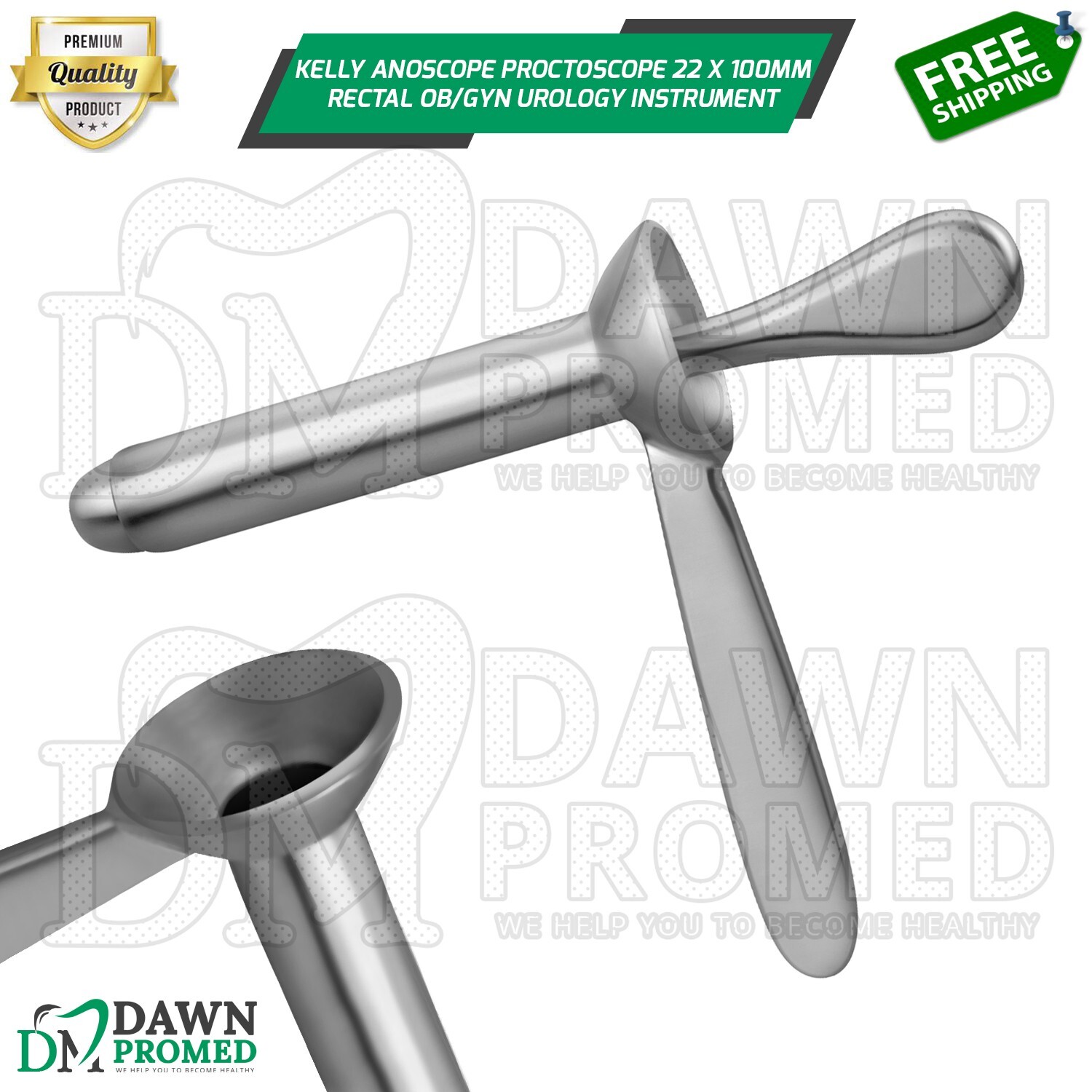 Kelly Anoscope Proctoscope 22 X 100mm Rectal OB/GYN Urology Instrument ...