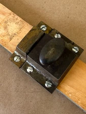 Vtg. Yale Cabinet Catch Jelly Cupboard Latch Cast Iron T Handle with Screws