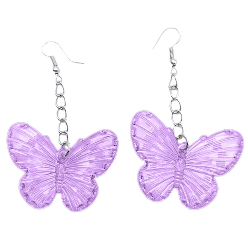 Delicate Butterfly Pendant Dangle Hook Drop Earrings for Women