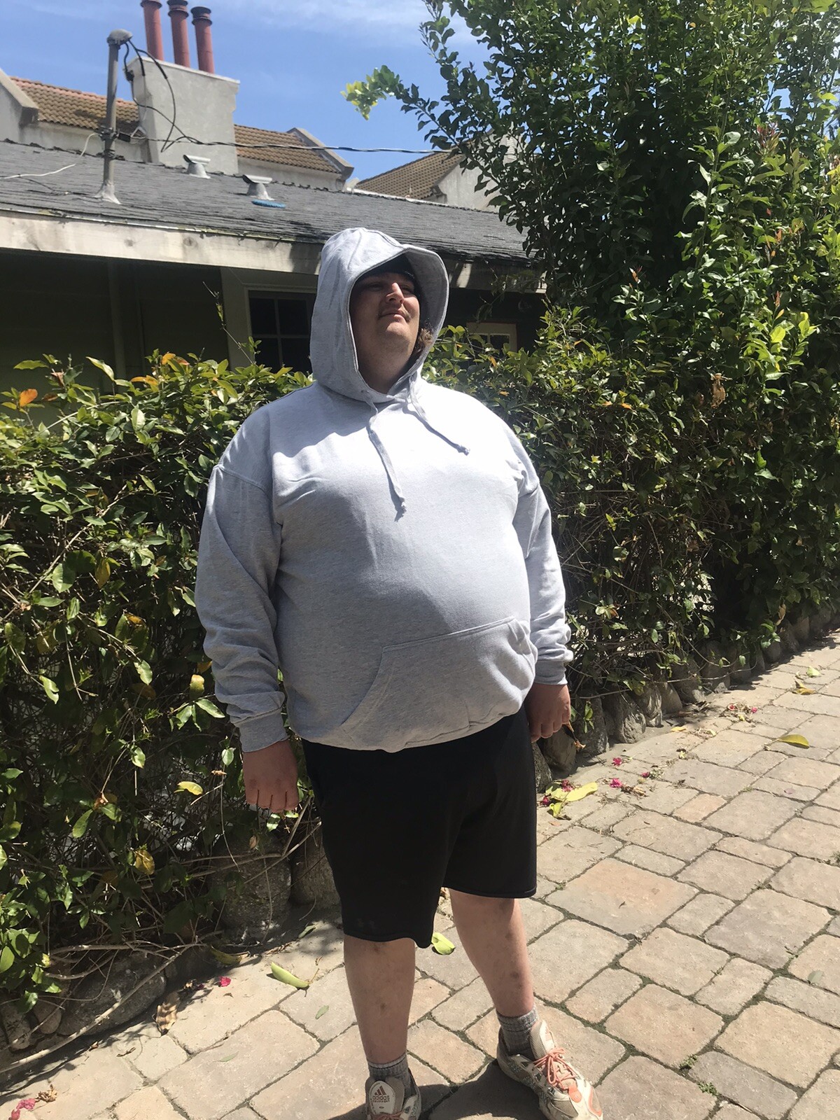 BIG MENS 6XL Hooded Plain Heather Grey Sweatshirt Pullover Hoodie Fleece 6x  | eBay