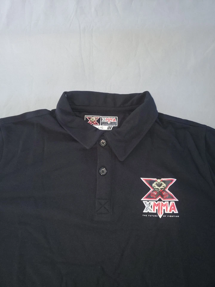 XMMA Polo Collared Short Sleeve Shirt Red And Black Men's Size Small - Image 2 of 4