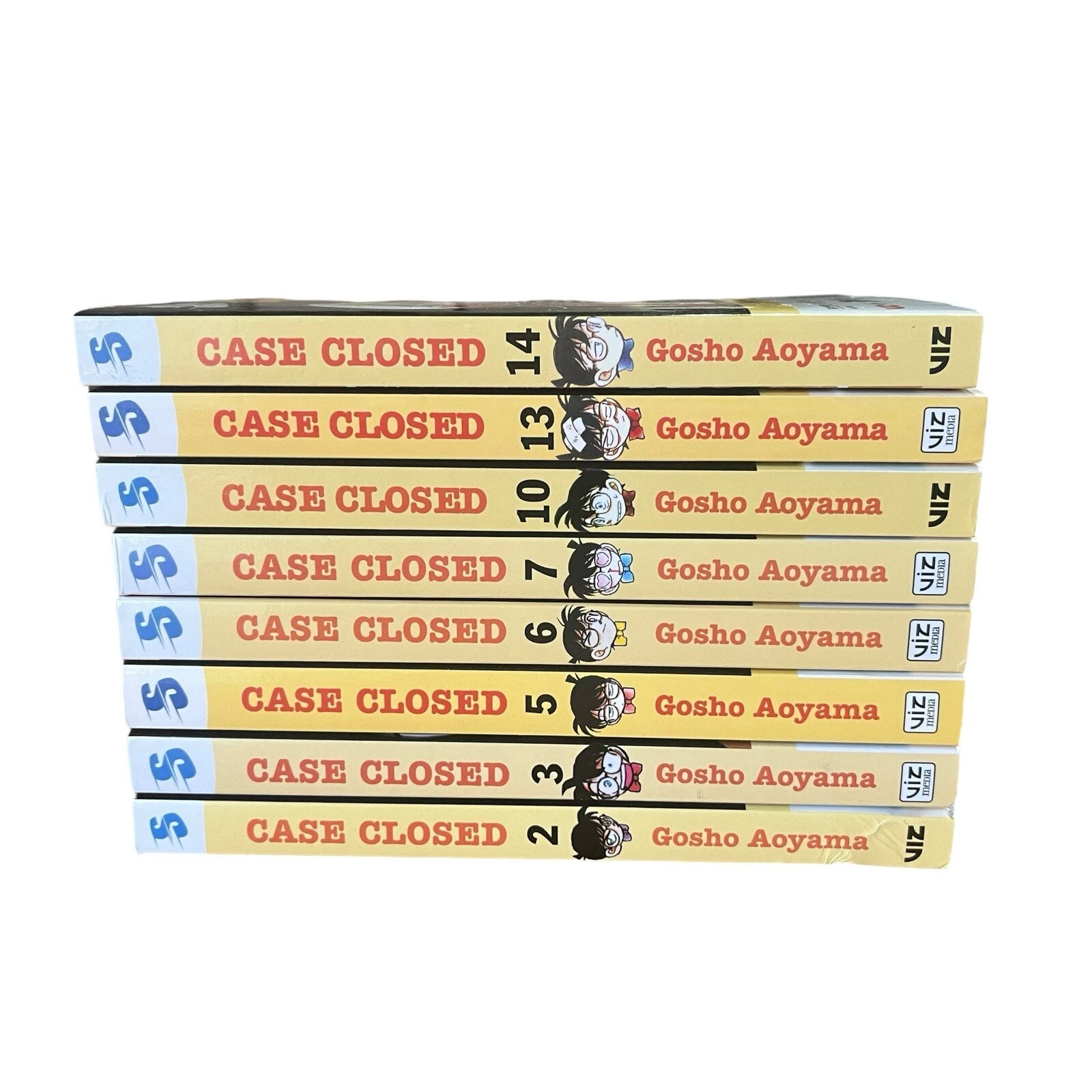 Case Closed Volume / Vol. 2, 3, 5, 6, 7, 10, 13, 14 English Manga Viz 2005 Conan cover