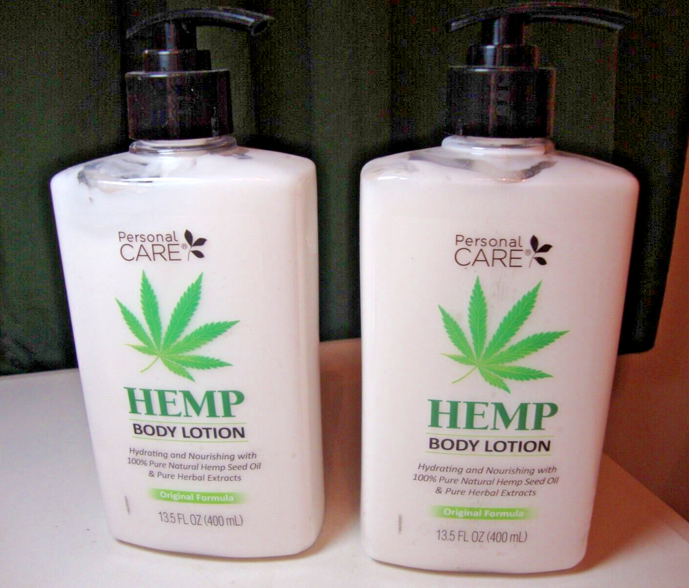 Lot of 2 Personal care Hemp Body Lotion with Pump 13.5 oz each