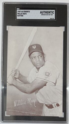 1947-66 EXHIBITS WILLIE MAYS BATTING SGC AUTHENTIC BEAUTIFUL! - Picture 1 of 2