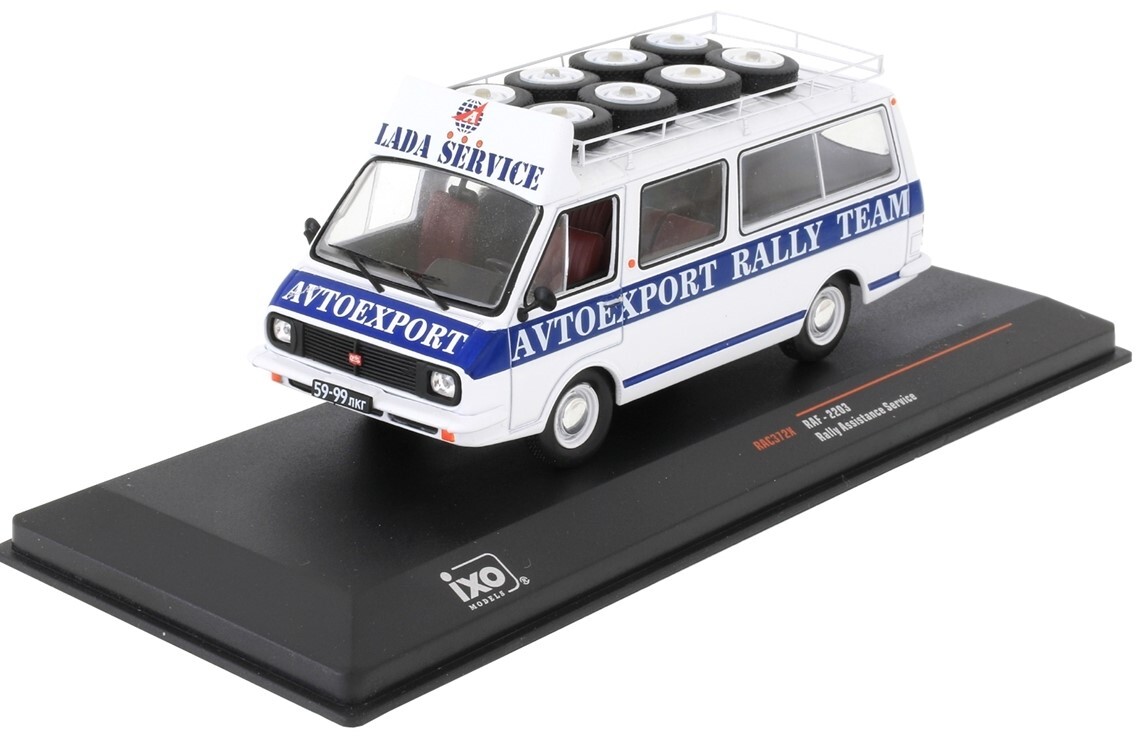 IXOMODELS - RAF 2203 Transporter servizi rallye 1984 - AUTOEXPORT LADA rallye...