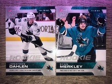 JONATHAN DAHLEN/ RYAN MERKLEY 2021-22 Topps Now Stickers ROOKIES #27/ #65-Sharks