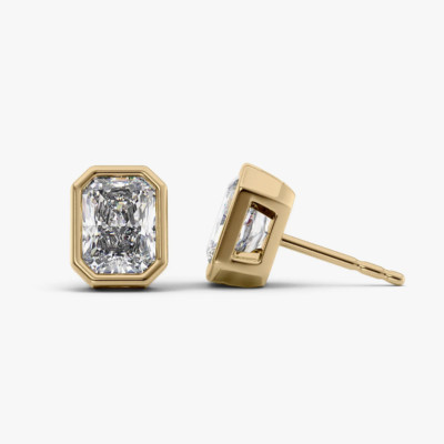 2 kt IGI-zertifizierter, im Labor hergestellter strahlender Diamant-Ohrstecke...