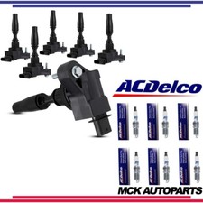 6x Bobina de encendido y 6x Bujía Acdelco para Chevrolet Colorado GMC Cadillac