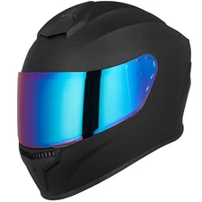 Full Face Motorcycle Seller Refurbished Helmet Adult Tinted Visor DOT 813