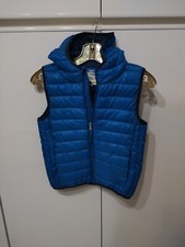 Gilet Giubbotto Smanicato Bambino Blu Cappuccio Piazza Italia 8/9 anni