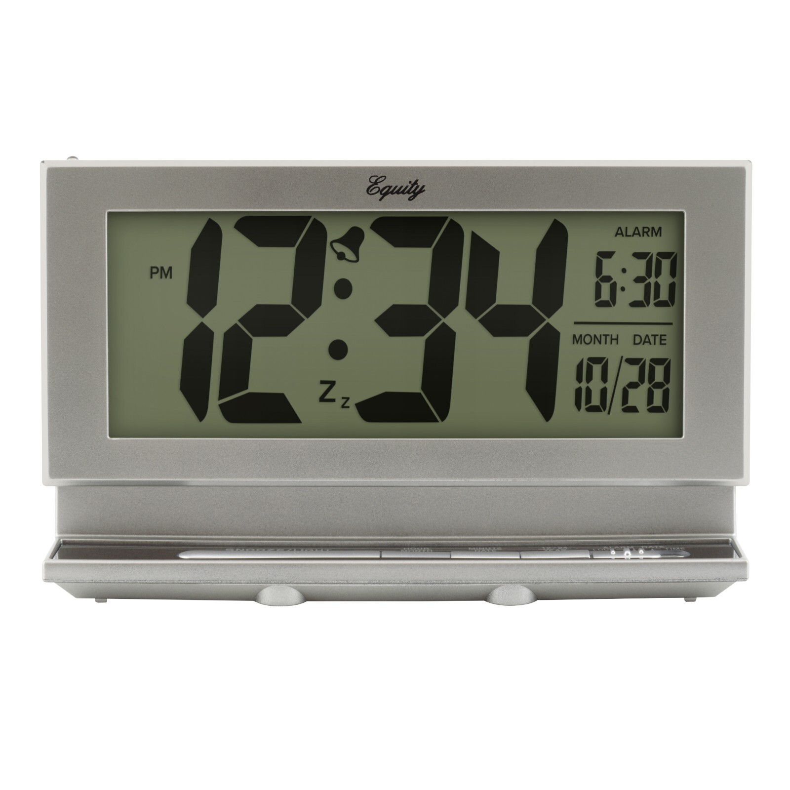 30041V2 Equity by La Crosse Battery Powered Jumbo 2" LCD Digital Alarm Clock