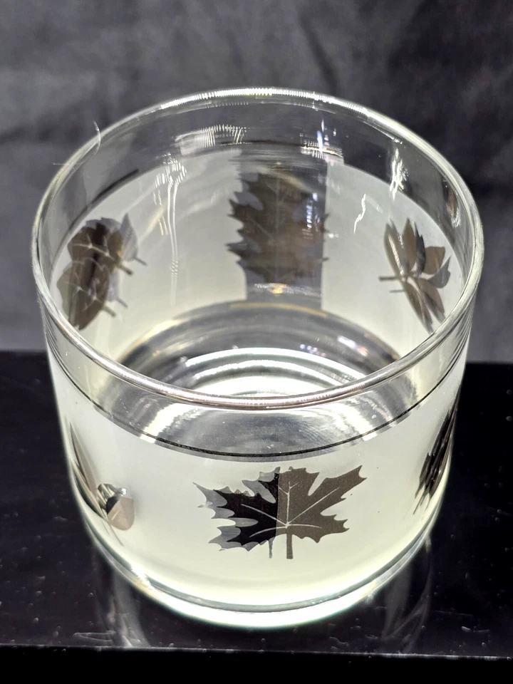 Vintage LIBBEY 3" Folha de Prata À Moda Antiga On The Rocks Vidro - Estado Perfeito Conjunto de 4 - Imagem 4 de 4