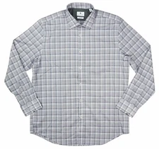 Ryan Seacrest Slim Fit Amethyst Plaid Non-Iron Long Sleeve Button Down Shirt NWT