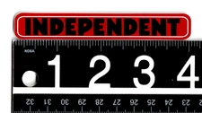 Independent Truck Company Sticker 4 in x 0.6 in Red/Black/White Skateboard Decal