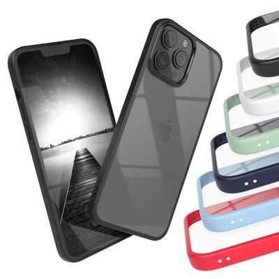 EAZY CASE für Apple iPhone 13 Pro Max Bumper Cover transparent Hülle Rand Schutz