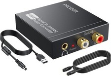 Digital to Analog Audio Converter DAC 192KHz Optical Toslink SPDIF to RCA L/R 3