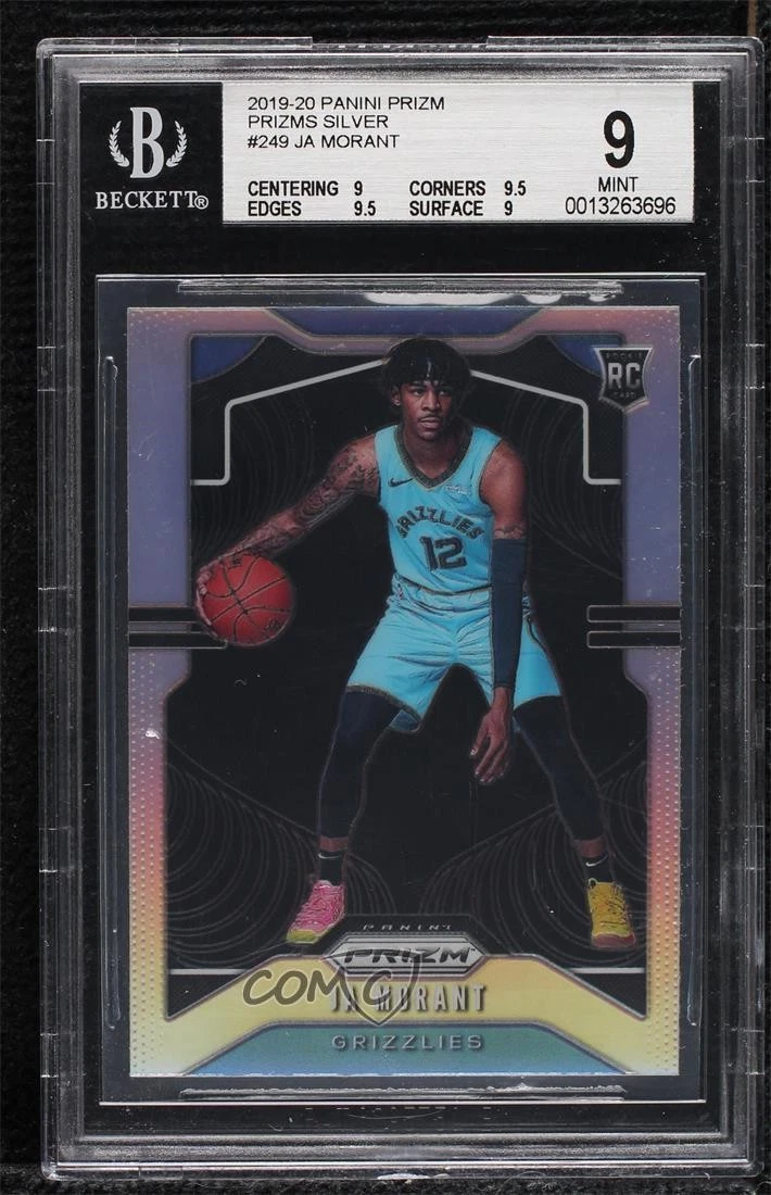 Deal for 2019-20 Panini Prizm Rookie Silver Prizm Ja Morant #249 BGS 9 MINT Rookie RC