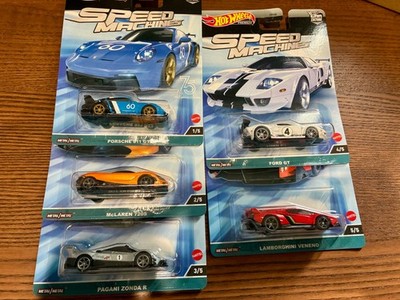 Hot Wheels Car Culture 2023 Speed Machines Complete Set of 5 Porsche Lamborghini
