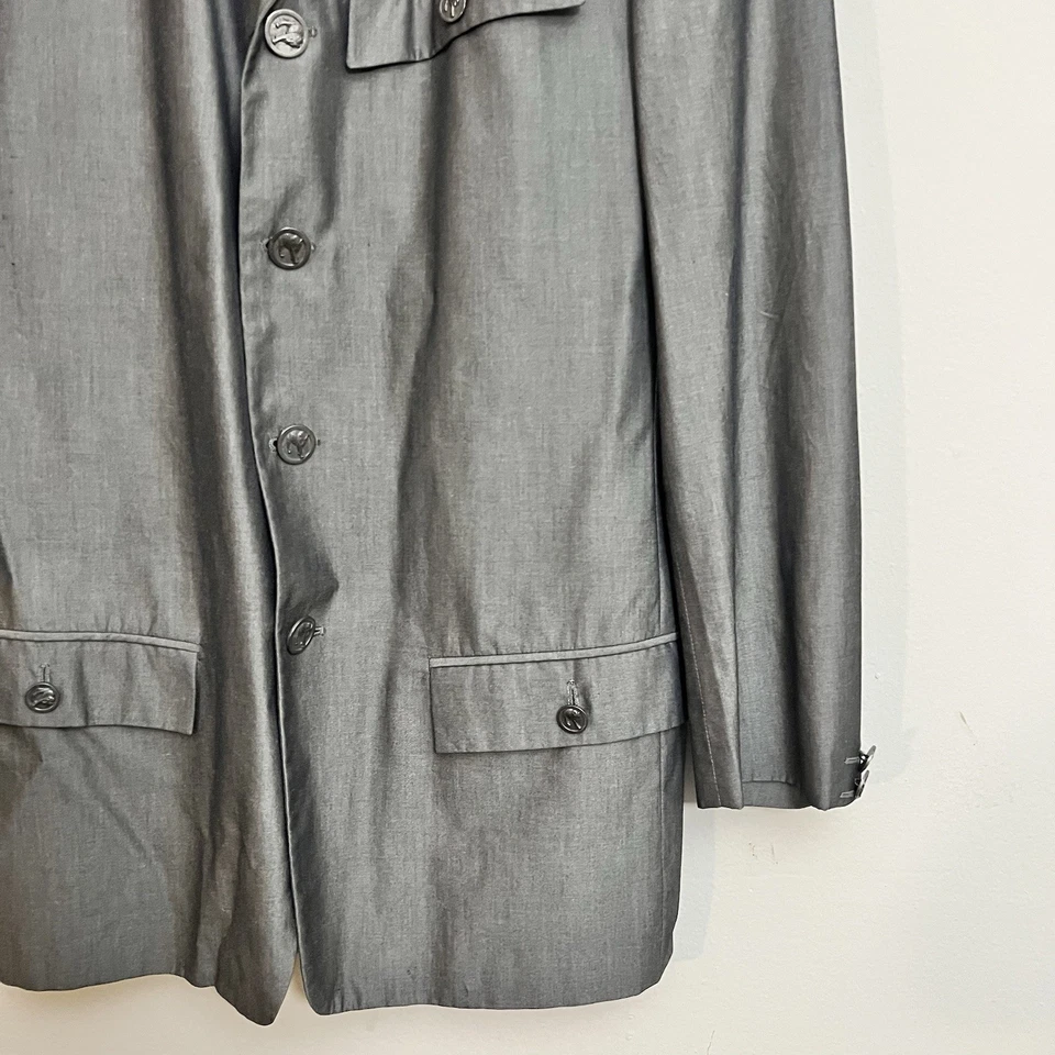 Chaqueta de traje gris Gianni Versace vintage para hombre talla 36R (50R) Foto 4 de 4