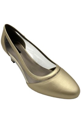 ARRAY Women's Eve Block Heeled Pumps Gold/Clear