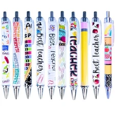 Yj Premiums 10Pc Teacher Pen | Fun Cute Funny Cool Best Pens For Teacher Set Pac