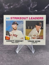 2026 Topps Heritage - League Leaders Logan Webb, Garrett Crochet #6