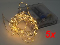 5X Lichterkette 200 Cm Timer 132 Led Warmweiß Weihnachten Deko Beleuchtung