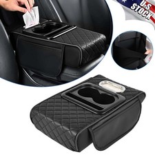 Universal Car Armrest Cushion Cover Center Console Box Pad Mat With Cup Holder Universal Car Armrest Cushion Cover Center Console Box Pad Mat With Cup Holder