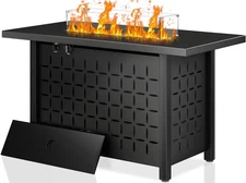 Walsunny 43 inch Outdoor Propane Fire Pit 50,000 BTU Gas Table with...