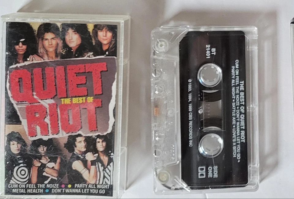 6 Vintage Heavy Metal Cassette Tapes Cinderella Quiet Riot White Snake Nazareth - Image 3 of 4