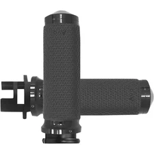 Avon Memory Foam Grips - Black Anodized Motorcycle Street Bike MT-IN-MF-63A-AN