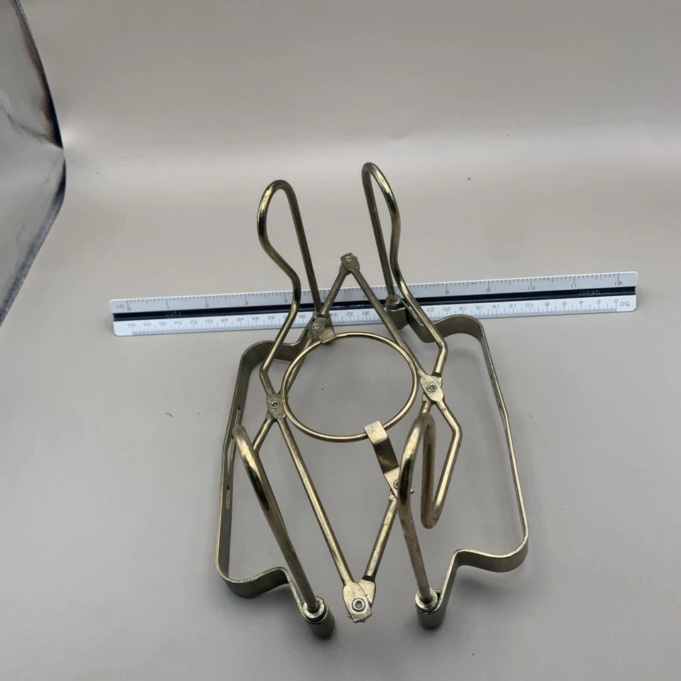 MCM Chrome Expandable Casserole Dish Carrier/Trivet Up to 15" VTG Made In Italy - Image 2 of 4