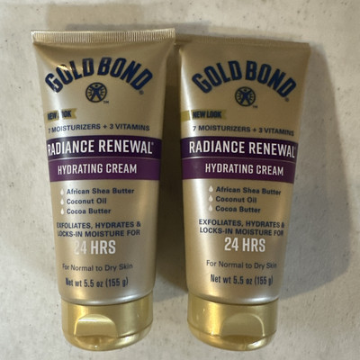 Gold Bond Radiance Renewal Hydrating Cream, (2 Pack) Moisturizing Vitamins