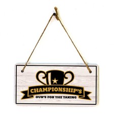 Sporty home decor 5x10 hanging plus wall or door sign
