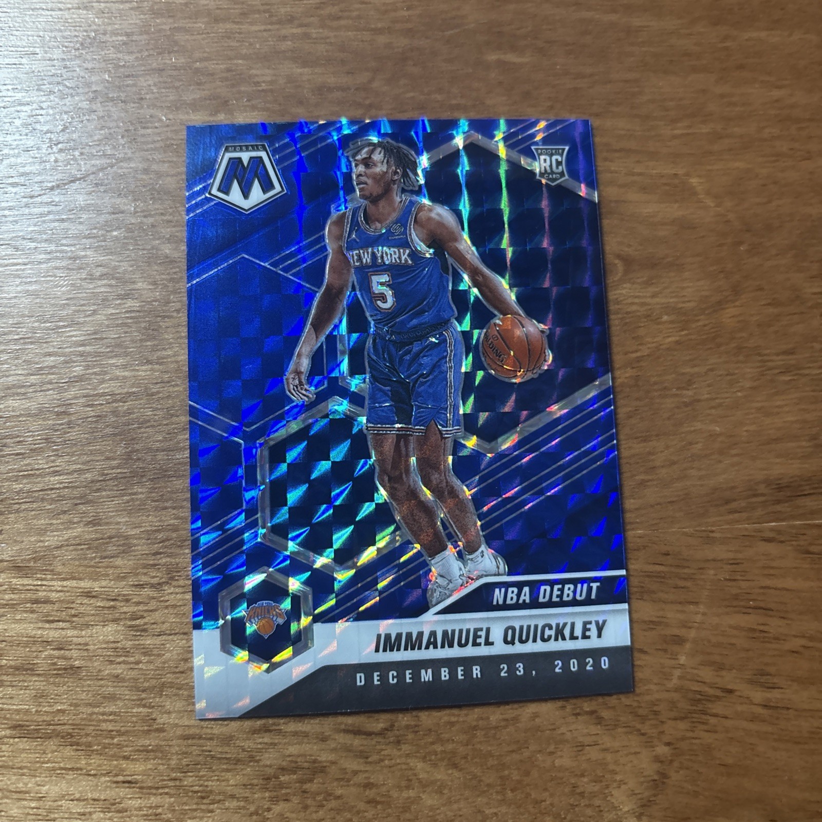 2020-21 Panini Mosaic NBA Debut Blue Prizm  /99 Immanuel Quickley #277