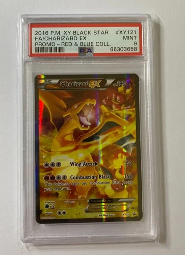 PSA 9 CHARIZARD EX XY121 HOLO – RARE BLACK STAR PROMO! MINT