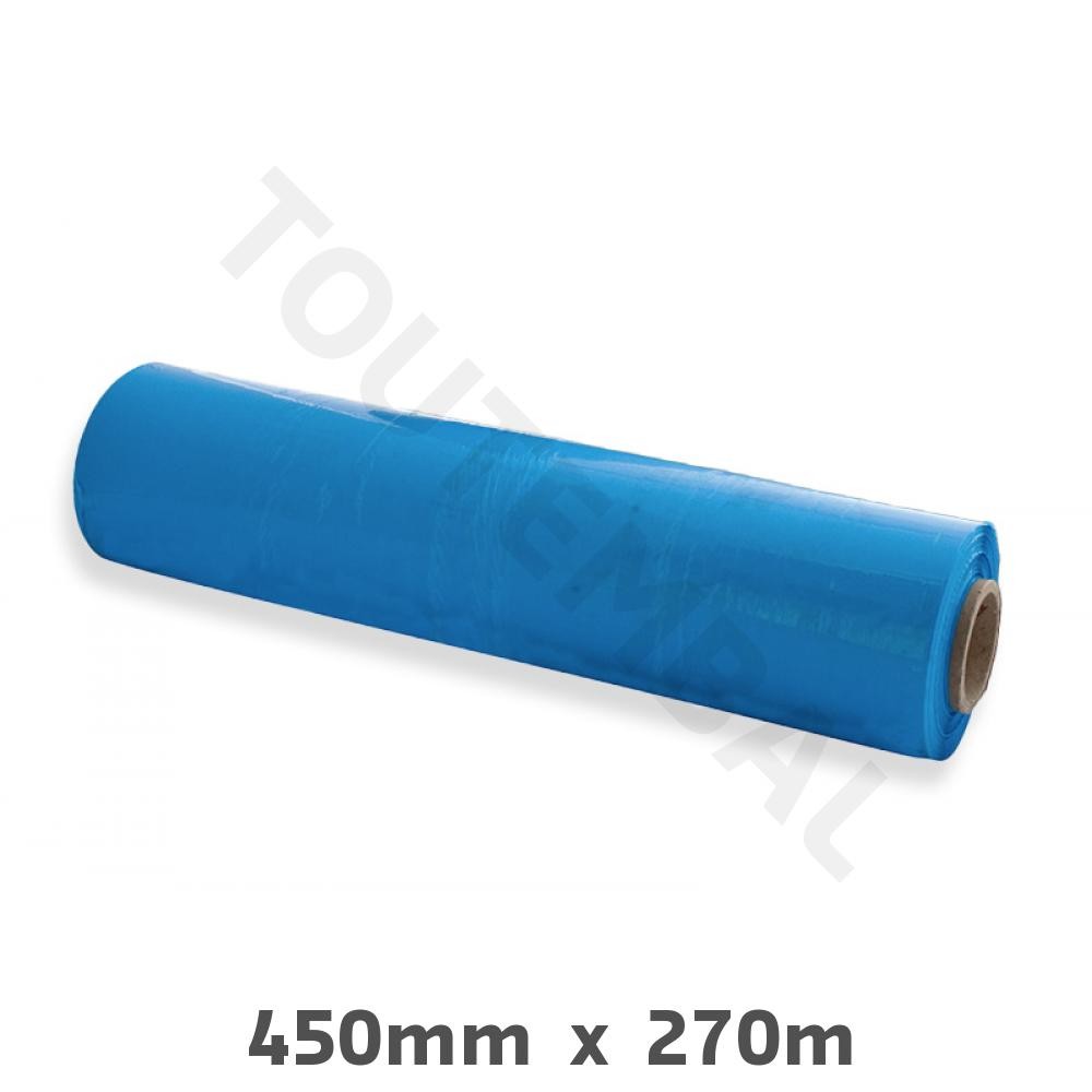 Film étirable bleu 500mm plastique emballage palette 270m 23µ