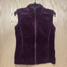 Woolrich Women's Kinsdale Corduroy Cotton Vest Full Zip Dark Ruby Size Small
