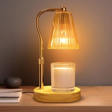 Candle Warming Lamp with Timer Dimmer Adjustable Height Medium, Gold