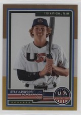 2023 USA Baseball Stars & Stripes Bronze Silver and Gold Prizm Ryan Harwood 0c6