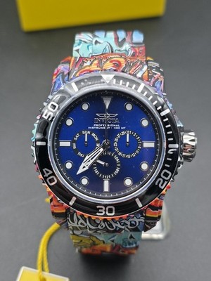 47856 Invicta Mens 48mm Grand Pro Diver Graffiti Hydroplated
