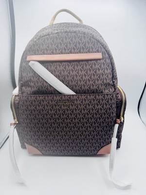 NWT Michael Kors Signature Prescott Large Backpack BROWN/ACORN New With Tags